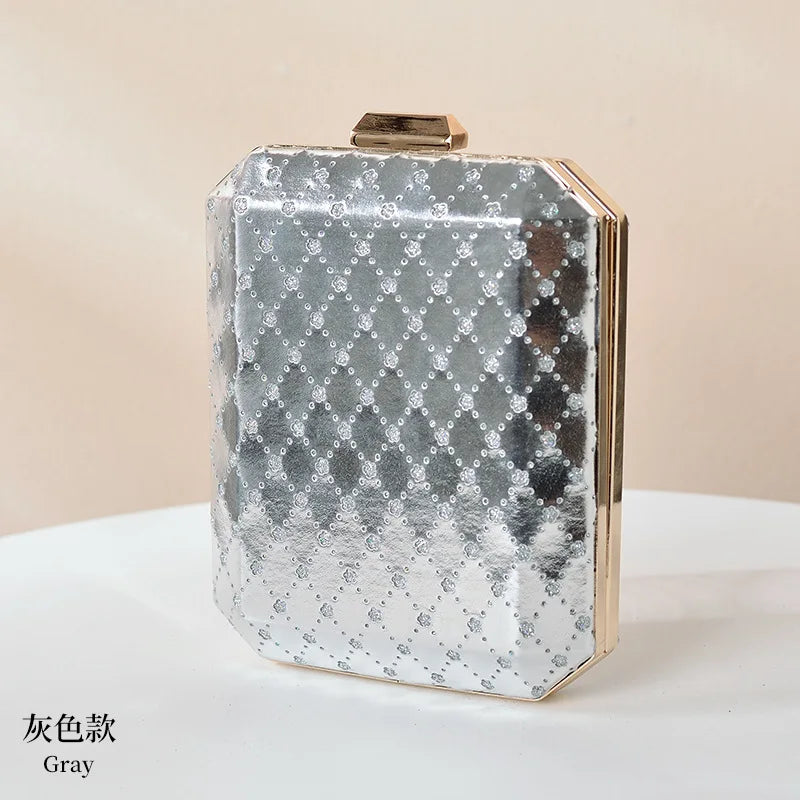 Spring Women Plaid Mini Evening Bag Red Purple Clutch Wedding Shoulder Bag