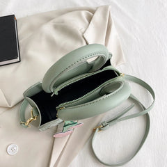 One Shoulder Messenger Bag Solid Ladies Tote Bag PU Leather Small Square Bag