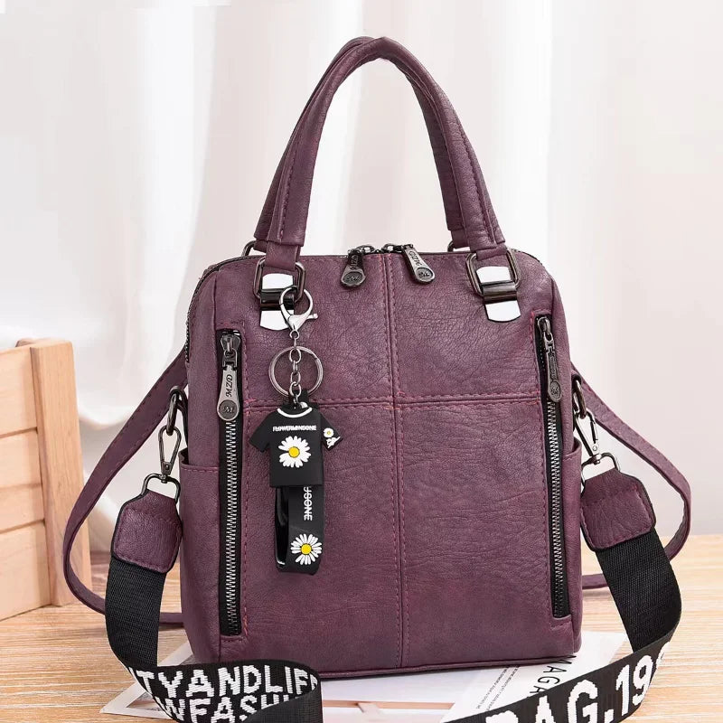 Spring Red Crossbody Bag Large Capacity Retro Women's Bag
