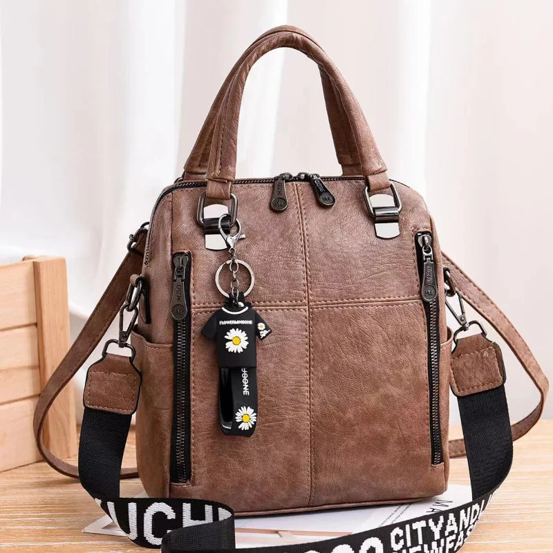 Spring Red Crossbody Bag Large Capacity Retro Women's Bag