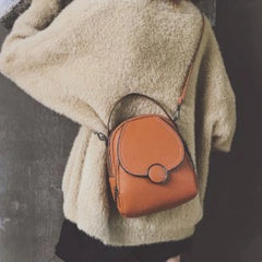 Spring Leisure Women's Backpack Solid Color Single Shoulder Bag