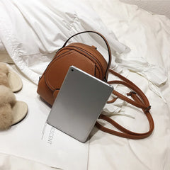 Spring Leisure Women's Backpack Solid Color Single Shoulder Bag