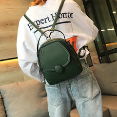 Spring Leisure Women's Backpack Solid Color Single Shoulder Bag