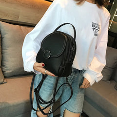 Spring Leisure Women's Backpack Solid Color Single Shoulder Bag