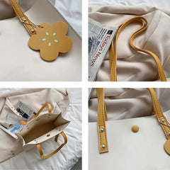Spring Shoulder Bag PU Leather Large Capacity Totes Office Lady