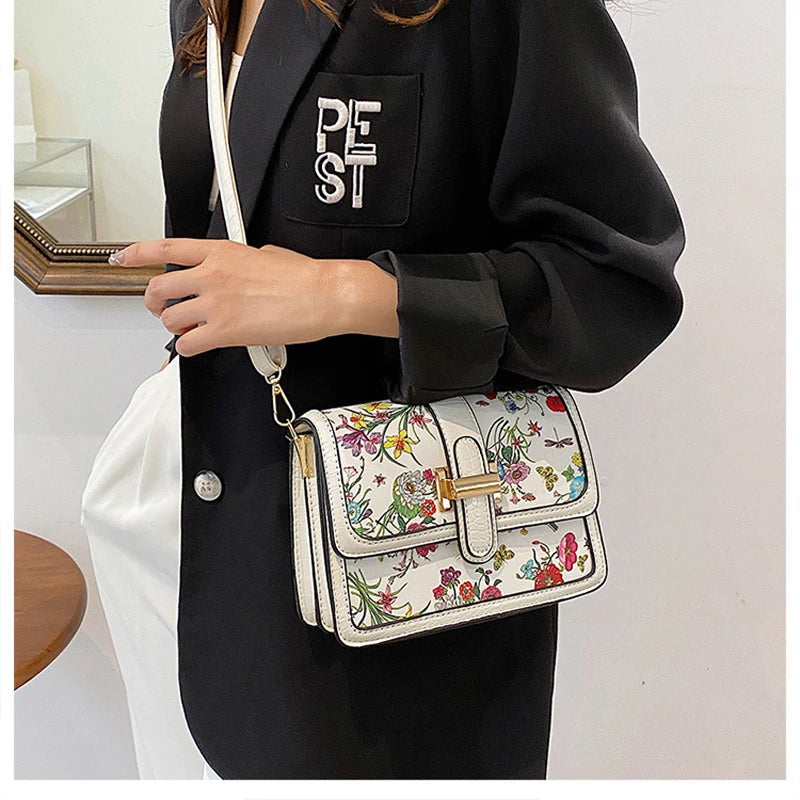 Retro Texture Leather One Shoulder Crossbody Bag