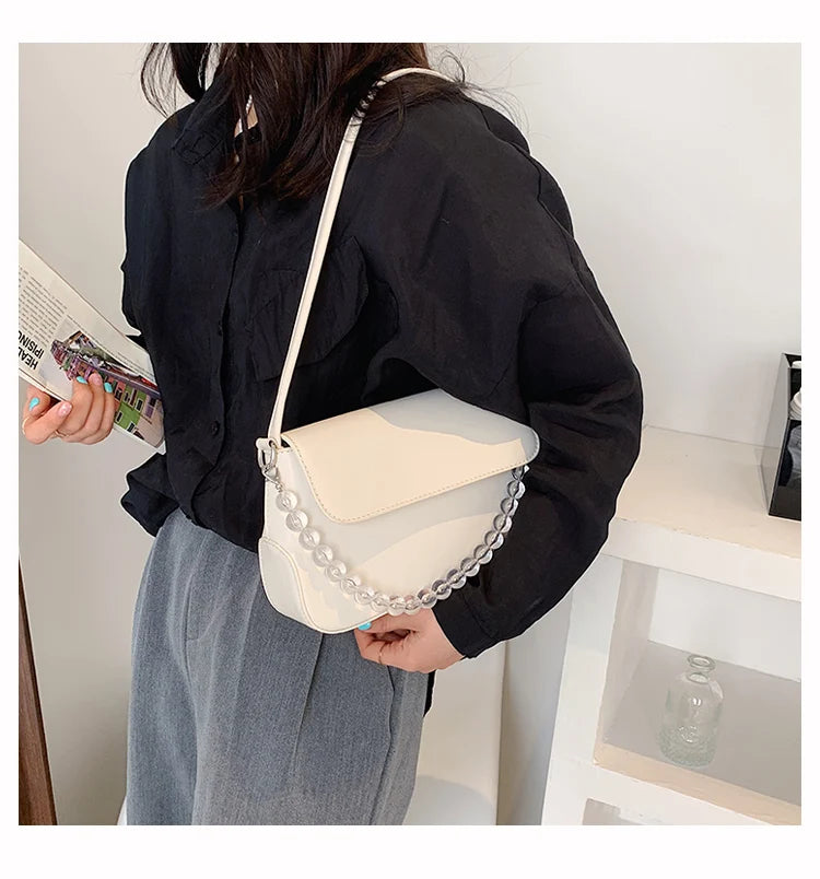 Spring Square PU Leather Women's Bag Casual Shoulder Messenger Handbag