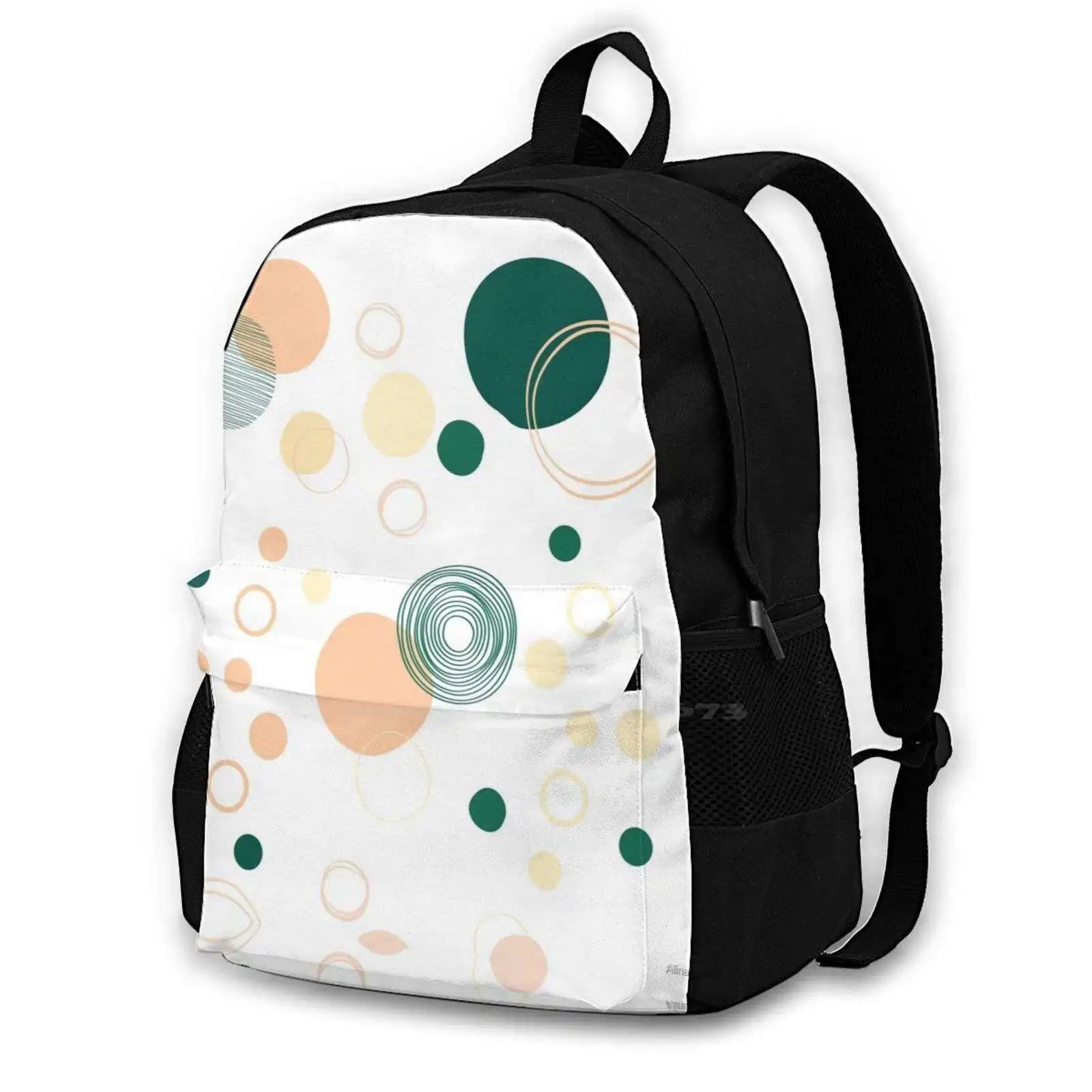 Spring Pastel Peach Green Colours Planets School Bag