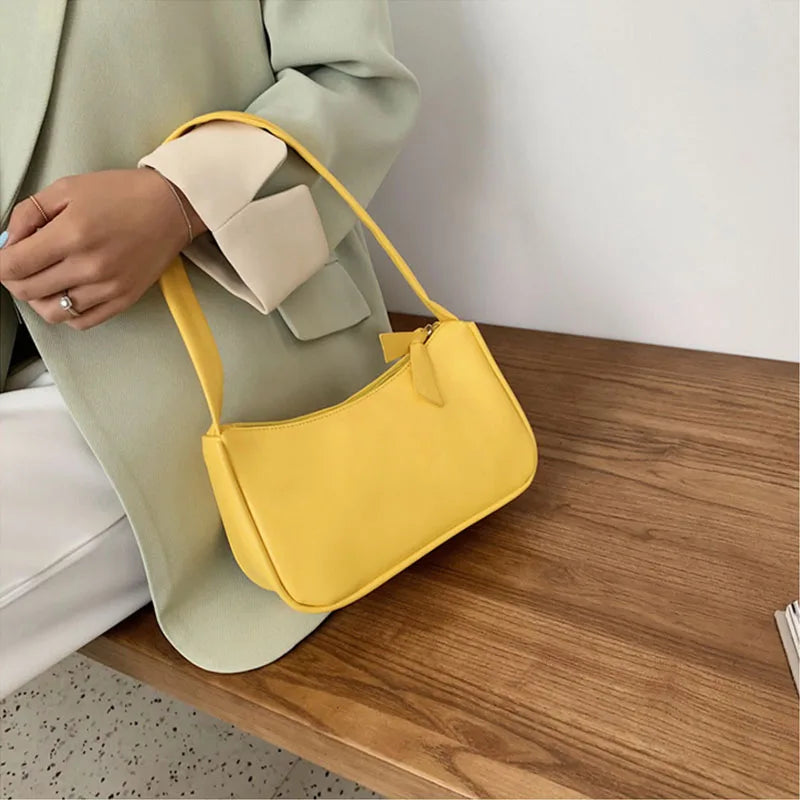 Retro PU Leather Shoulder Bag Vintage Hobo Small Hand Bag