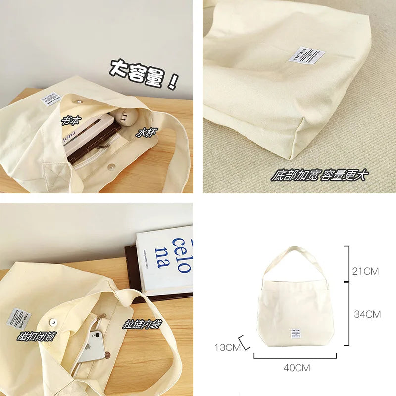 Cream Candy Canvas Handbag Mommy Bag