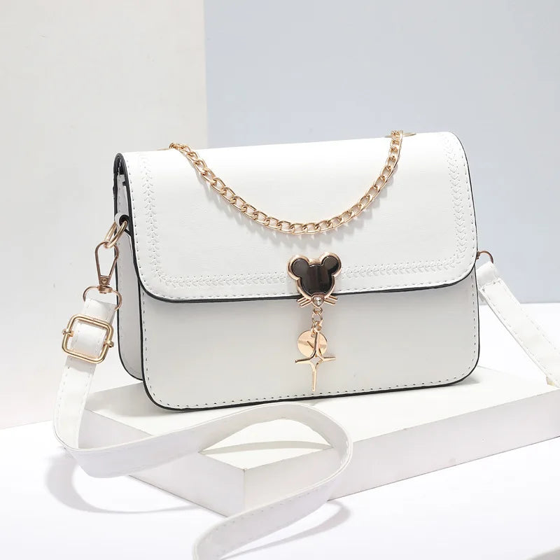 Spring/Summer Small Bags Ladies Square Texture Messenger Shoulder Bag