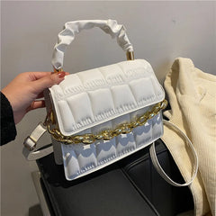Plaid Square Shoulder Chain Crossbody Bag