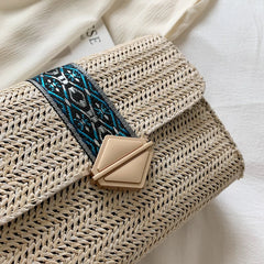 Square Rattan Bags Wild Woven Crossbody Bags For Women Straw Handbag Bags