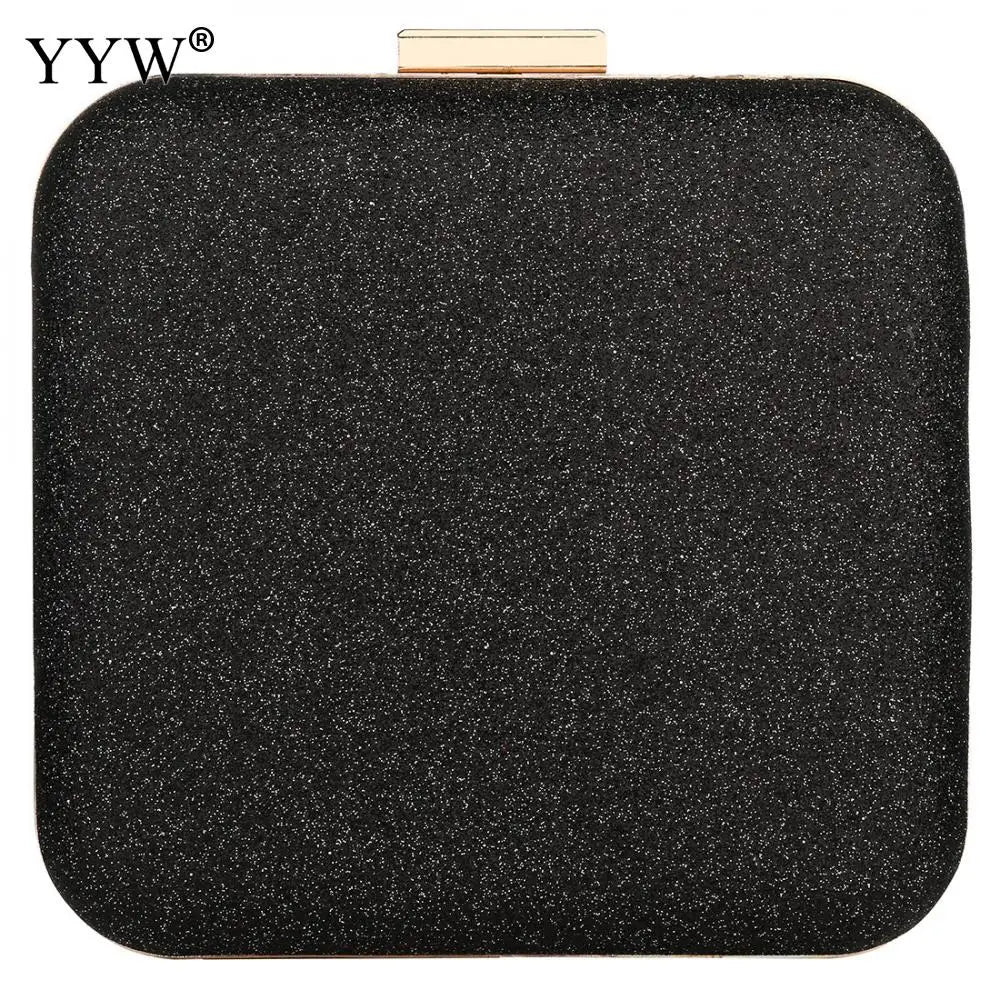Sequined Evening Party Clutch Bag Metal Top Handle Crossbody Bags
