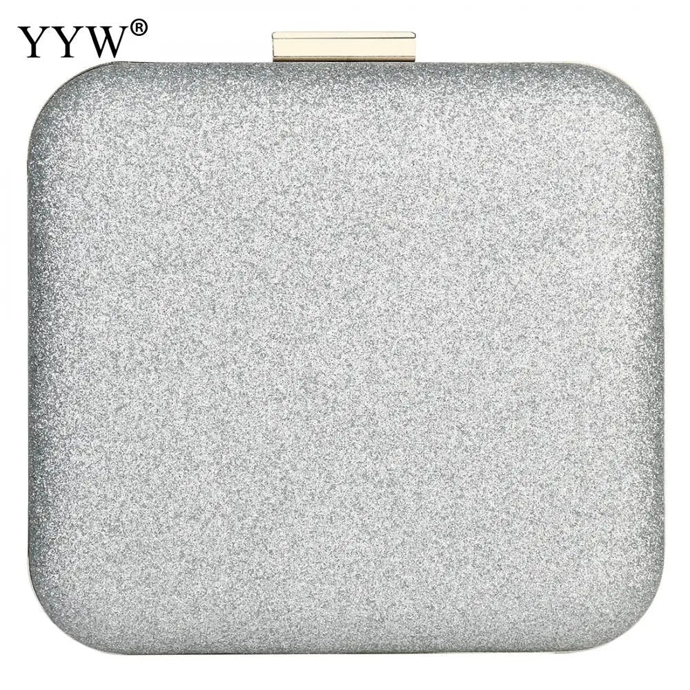 Sequined Evening Party Clutch Bag Metal Top Handle Crossbody Bags
