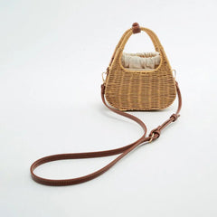 Woven Straw Bags for Women Rattan Beach Handbag