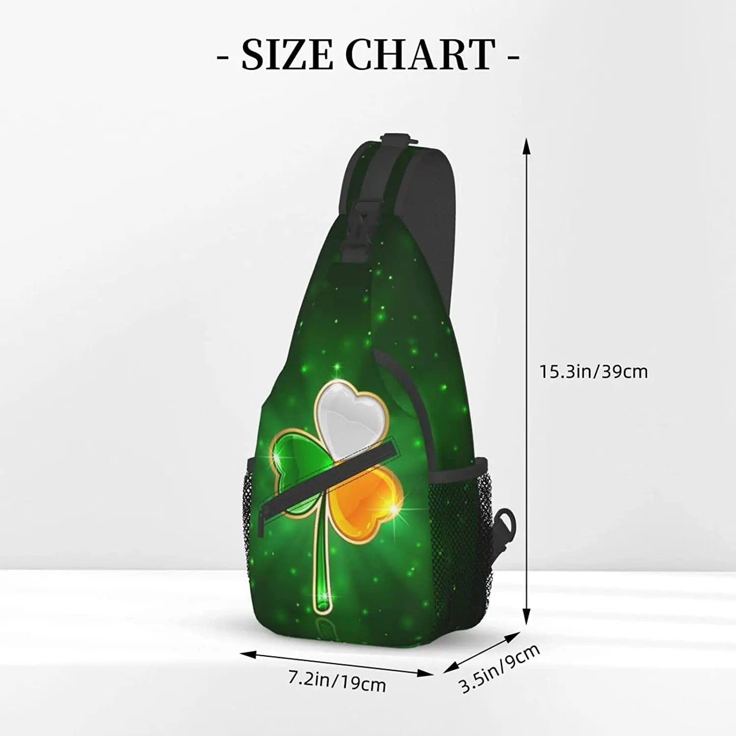 St. Patrick's Shamrocks Crossbody Sling Backpack