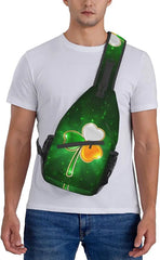 St. Patrick's Shamrocks Crossbody Sling Backpack
