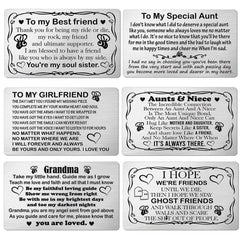 Family Stainless Steel Wallet Card Postcard - Christmas Gift