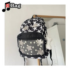 Star Pattern Backpack Large Capacity Sweet Schoolbag Hot Girls