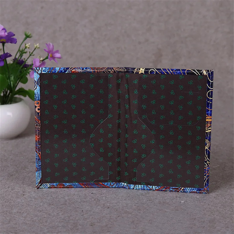 Starry Sky Passport Cover Document Case Bag Pu Leather Travel Wallet