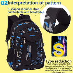 Stationery Storage School Bag Zipper Closure Backpack Large Capacity