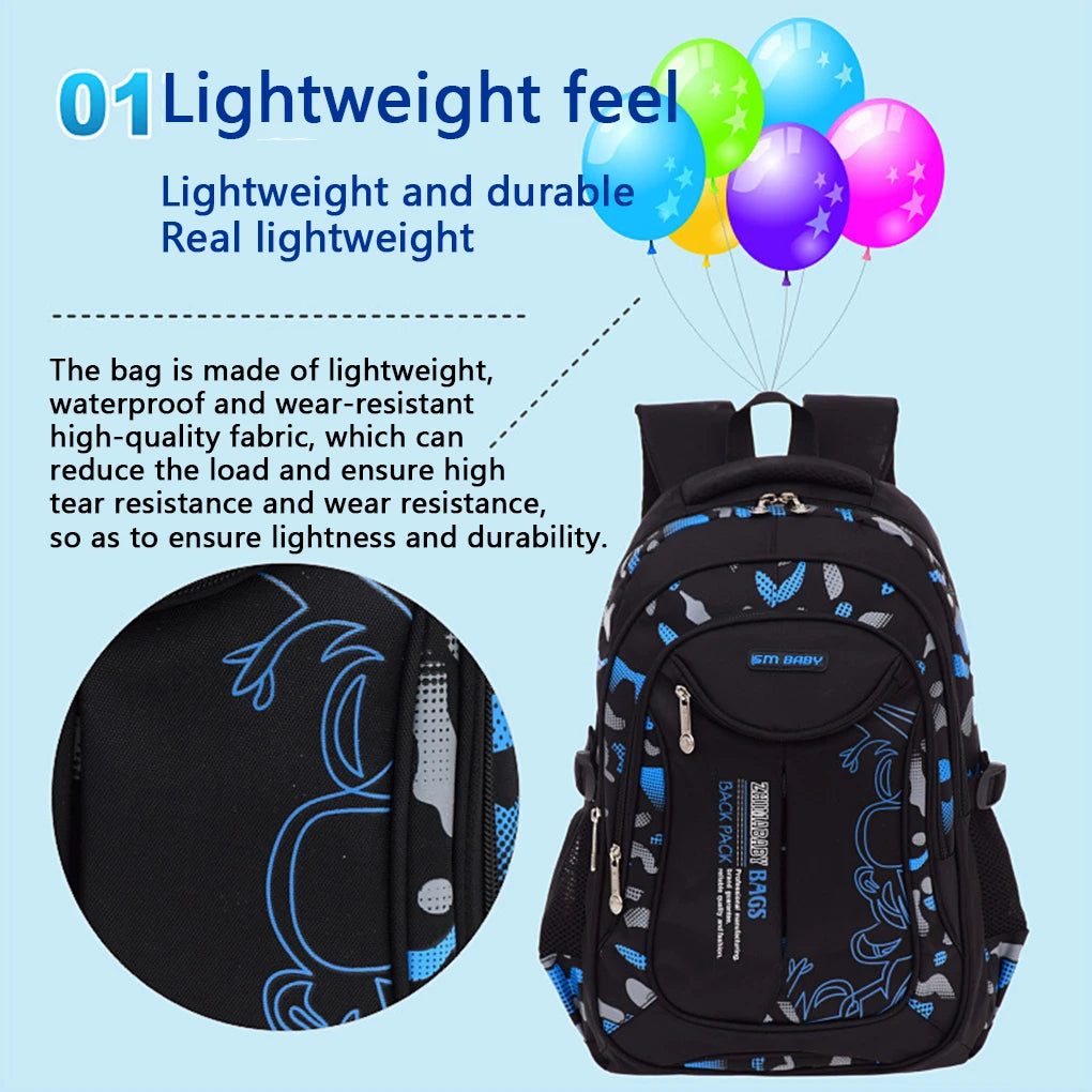 Stationery Storage School Bag Zipper Closure Backpack Large Capacity