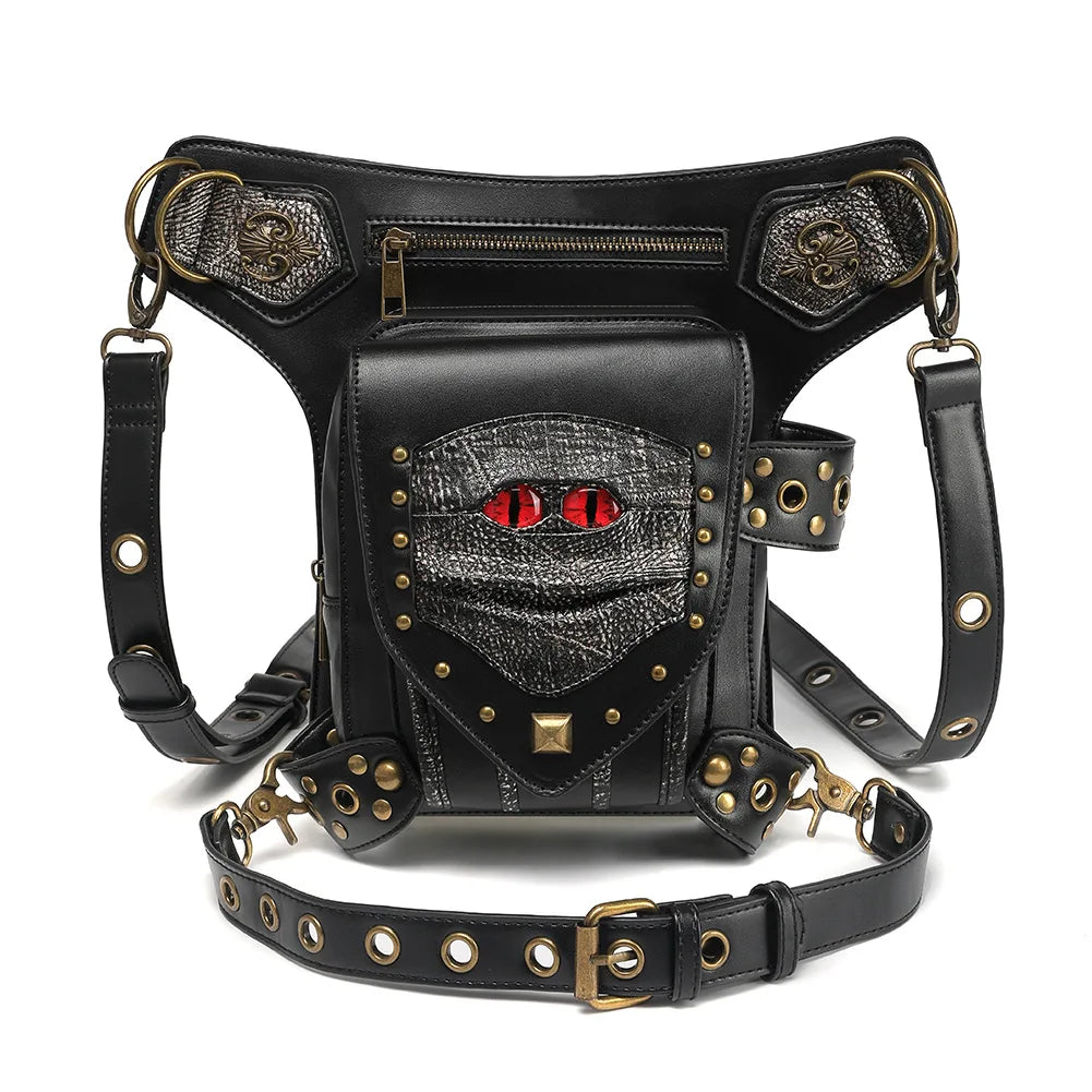 Steam Punk Chain Bag Pu Minority Motorcycle Women Bag Single Shoulder