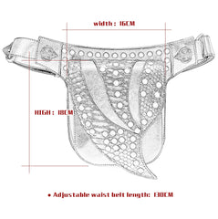 Steam Punk Leather Waist Bag Crossbody Serpentine