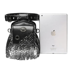 Steam Punk Men's Waist Bag PU Leather Outdoor Tactical Bag