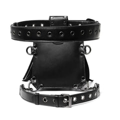 Steam Punk Men's Waist Bag PU Leather Outdoor Tactical Bag