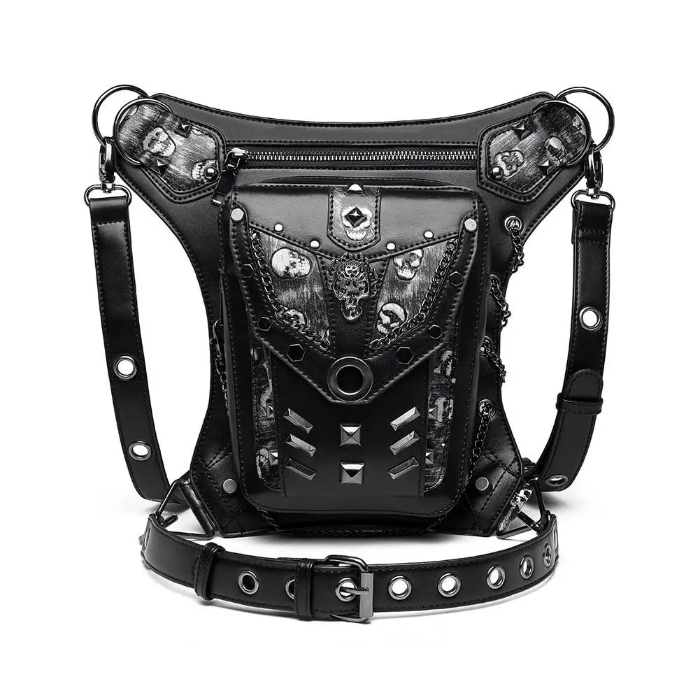Steampunk Chain Bag Locomotive Single Shoulder Messenger Waist Fanny Pack