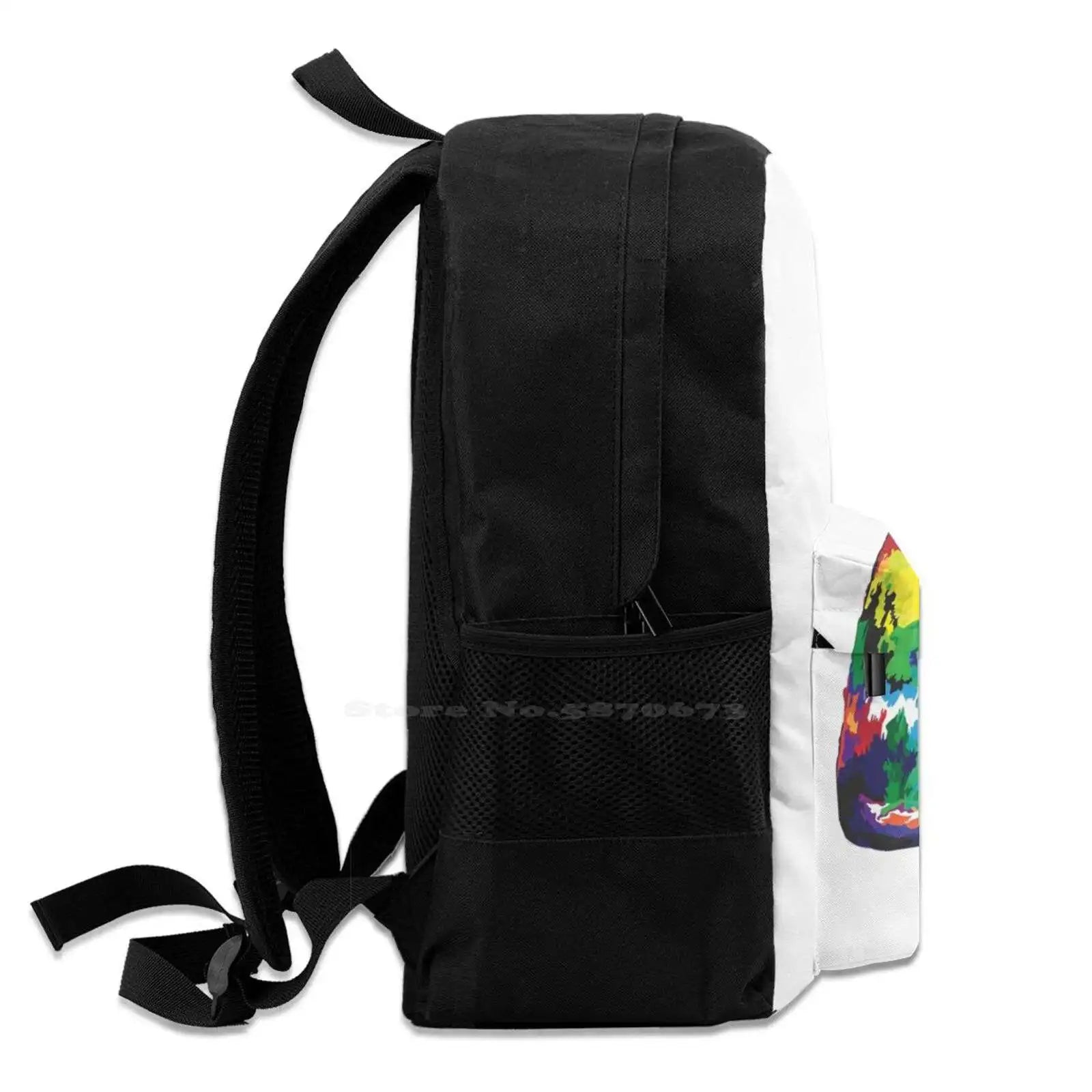Sticker 3D Print Backpack Casual Bag