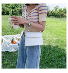 Stone Patent Crossbody Bag Women Small Handbag