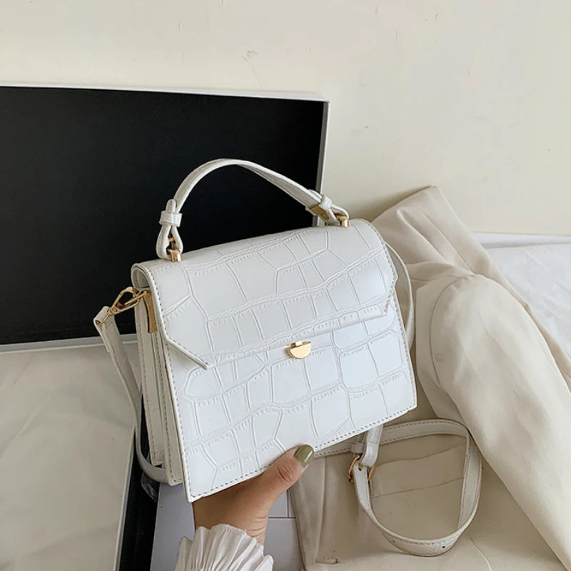 Stone Patent Crossbody Bag Small Handbag Evening Bag