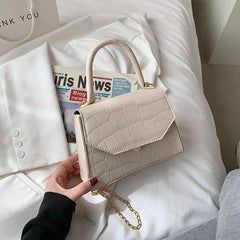 Stone Pattern Crossbody Bag Small Handbag Shoulder Bag PU Leather Ladies