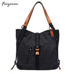Stone Pattern Canvas Bucket Bag Crossbody Shoulder Messenger Handbag