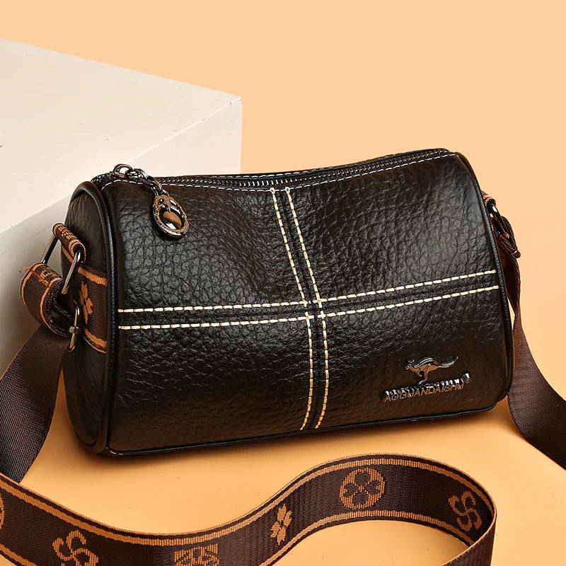 Stone Pattern Leather Handbag Small Shoulder Crossbody