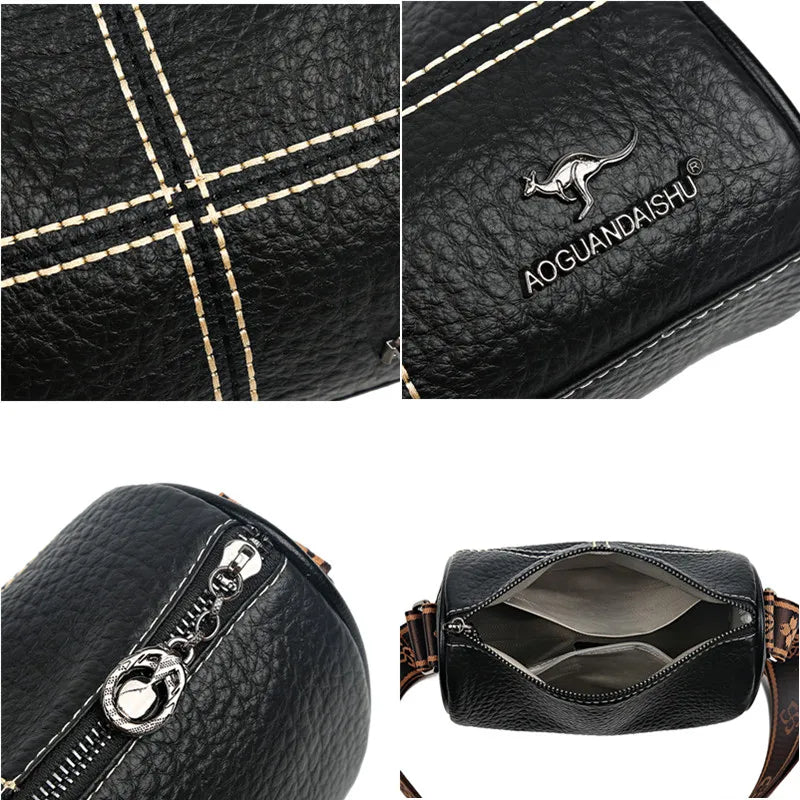 Stone Pattern Leather Handbag Small Shoulder Crossbody