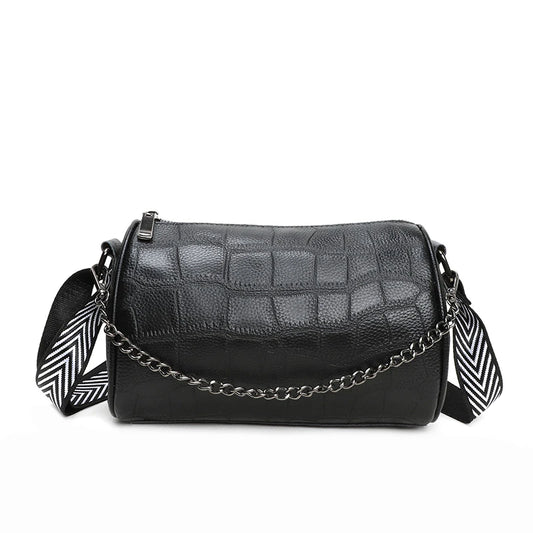 Stone Pattern Leather Women's Messenger Bag Chain Handbag Shoulder Bag