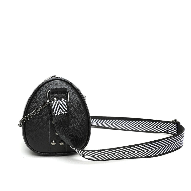 Stone Pattern Leather Women's Messenger Bag Chain Handbag Shoulder Bag