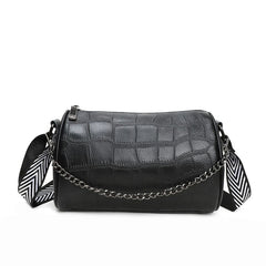 Stone Pattern Leather Women's Messenger Bag Chain Handbag Shoulder Bag