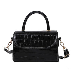 Stone Pattern Leather Mini Tote Handbag for Women