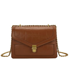 Stone Pattern PU Leather Crossbody Bag For Women