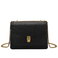 Stone Pattern PU Leather Crossbody Bag For Women