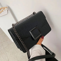 Stone Pattern PU Leather Crossbody Bags For Women Small Shoulder Messenger Bag
