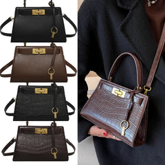 Stone Pattern PU Leather Handbags Women's Solid Crossbody Bags