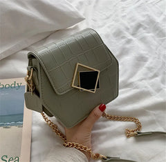 Stone Pattern Shoulder Bag Chain Messenger Bag