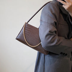 Stone Pattern Leather Shoulder Side Bags for Women