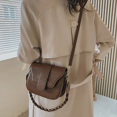 Stone Pattern Women Tote Bag PU Leather Handbag Shoulder Messenger Bag